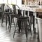 Flash Furniture Black Metal Stool with Black Poly Seat ET-3534-24-BK-PL1B-GG - alternate 1